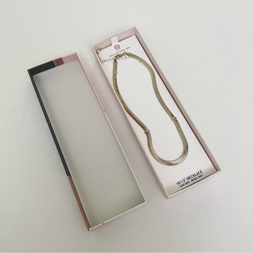 House of Harlow 1960 NIB Gold-Toned Snake Chain 16”-19” Adjustable Necklace